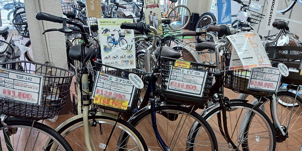 大阪市平野区のサイクルショップ自転車BOX平野宮町店の店頭