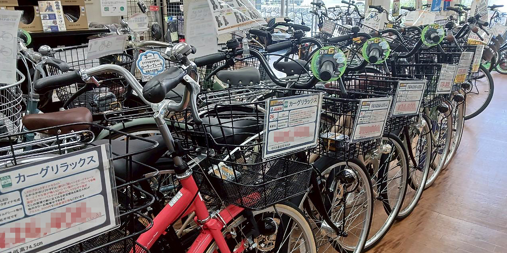 大阪市平野区のサイクルショップ自転車BOX平野宮町店の店頭
