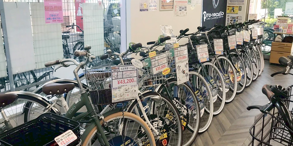 大阪市住吉区のサイクルショップ自転車BOX長居店の店頭