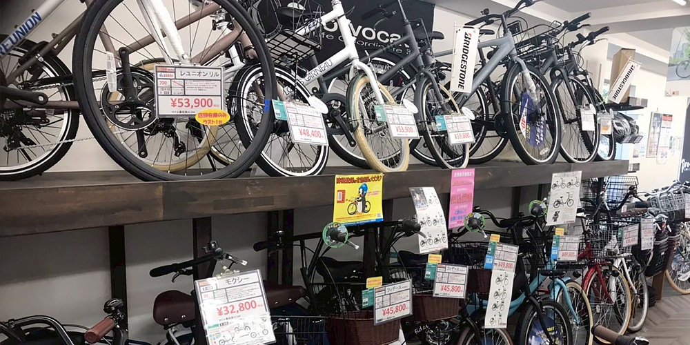 大阪市住吉区のサイクルショップ自転車BOX長居店の店頭