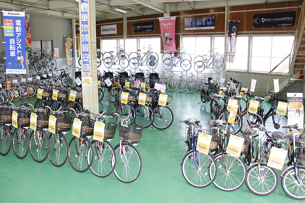 大阪府堺市のサイクルショップ自転車BOX美原店の店頭