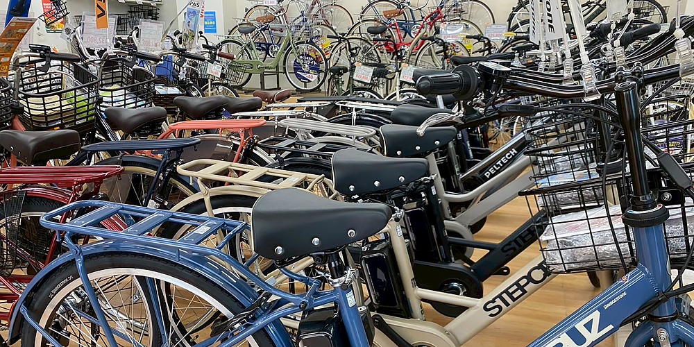 奈良県奈良市のサイクルどりーむの店頭