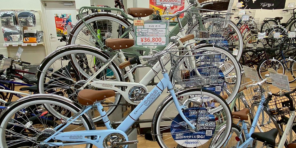 奈良県奈良市のサイクルどりーむの店頭